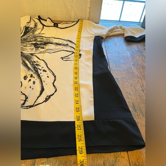 Floral Contrast Blouse – Rinascimento – Made in Italy size M - Picture 6 of 10